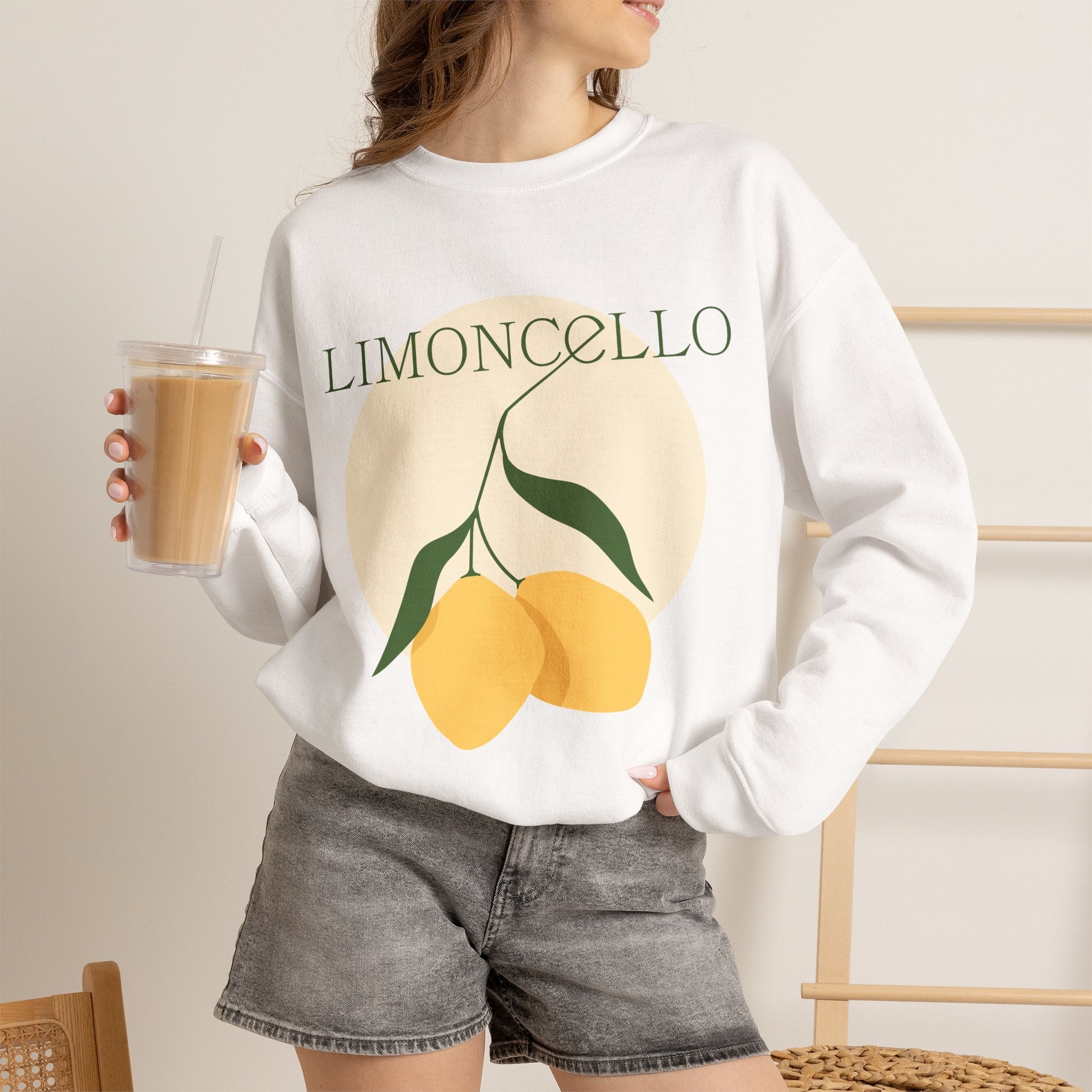 Limoncello Lemon Illustration Sweatshirt | Citrus Graphic Crewneck